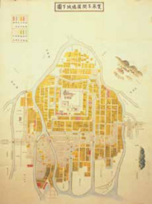 寛永年間廣島城下図