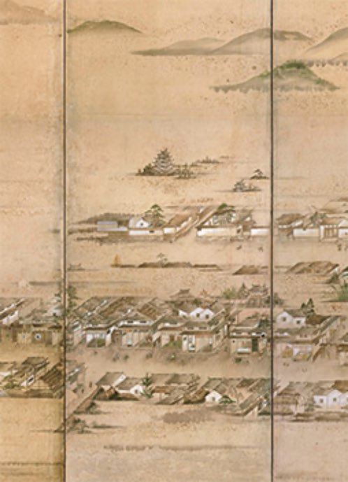 広島城下絵屏風